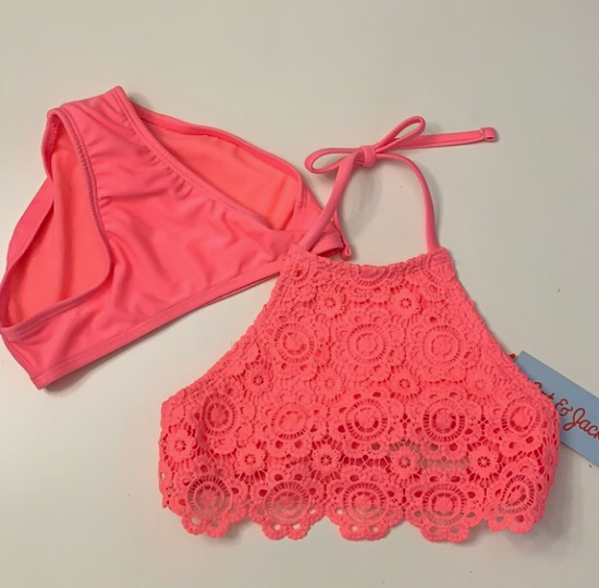 Traje de baño de dos piezas para niña talla XL(14/16) marca Cat&Jack