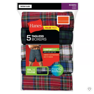 Alternative view of Paquete de 5 bóxer para caballero talla M/M (32-34) marca Hanes