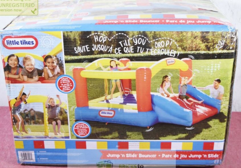 Brincolín con resbaladilla marca Little Tikes. - Imagen 2