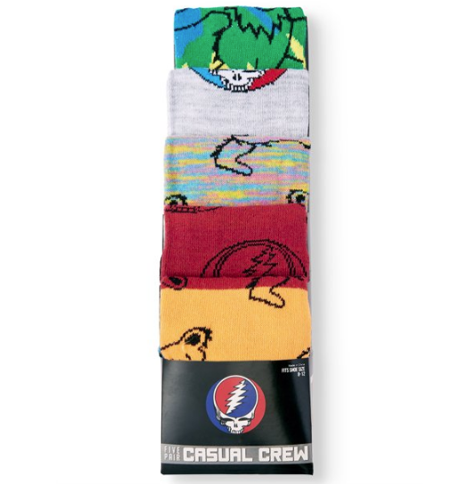 4 pares de calcetines para adulto 8-12 marca Greatful Dead - Imagen 2