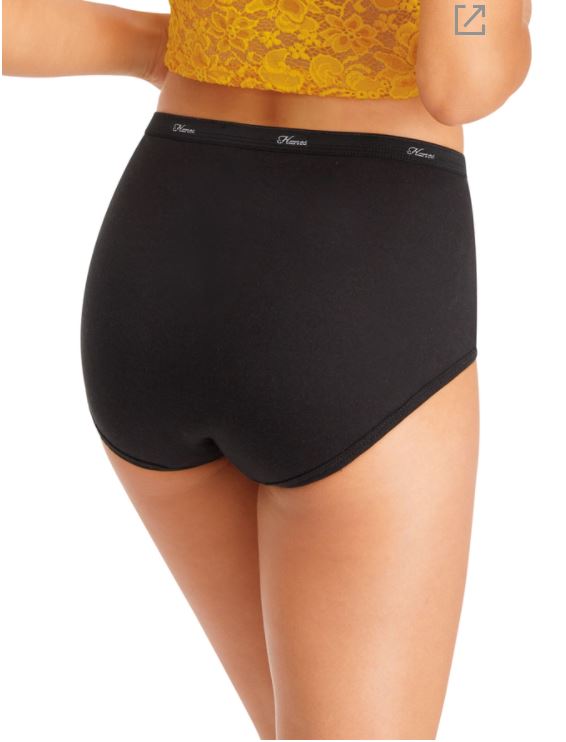 Conjunto de 5 pantis de algodón para mujer talla 9 marca Hanes