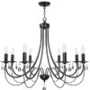 Candelabro con cristal de mediados de siglo con colgante moderno de 8 luces para comedor
