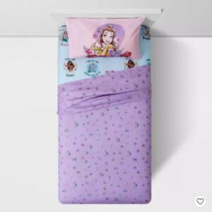 Alternative view of Juego de sábanas morado y azul cielo Disney Princess