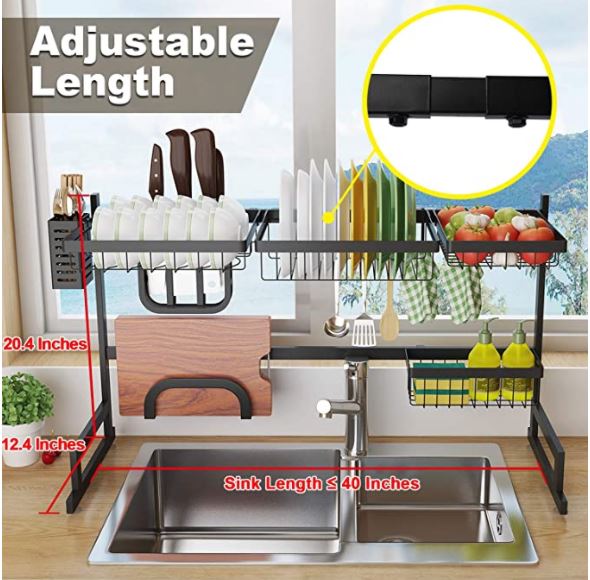 Escurridos para trastes ajustable marca Sincalong - Imagen 2