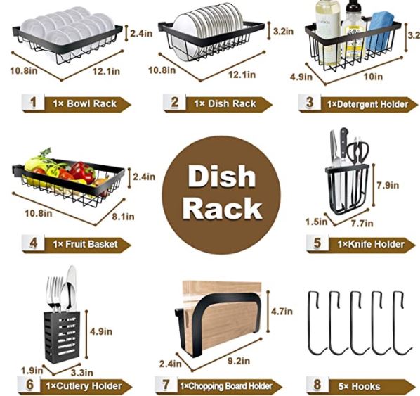 Escurridos para trastes ajustable marca Sincalong - Imagen 4
