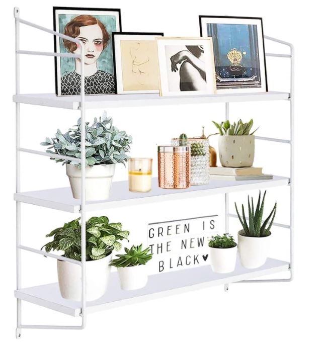 Estanteria Flotante para pared. Color Blanco. Marca Boluo