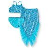 Traje de baño para niña y falda de bikini de sirena, conjunto de 3 piezas talla 14-16 marca Wonder Nation