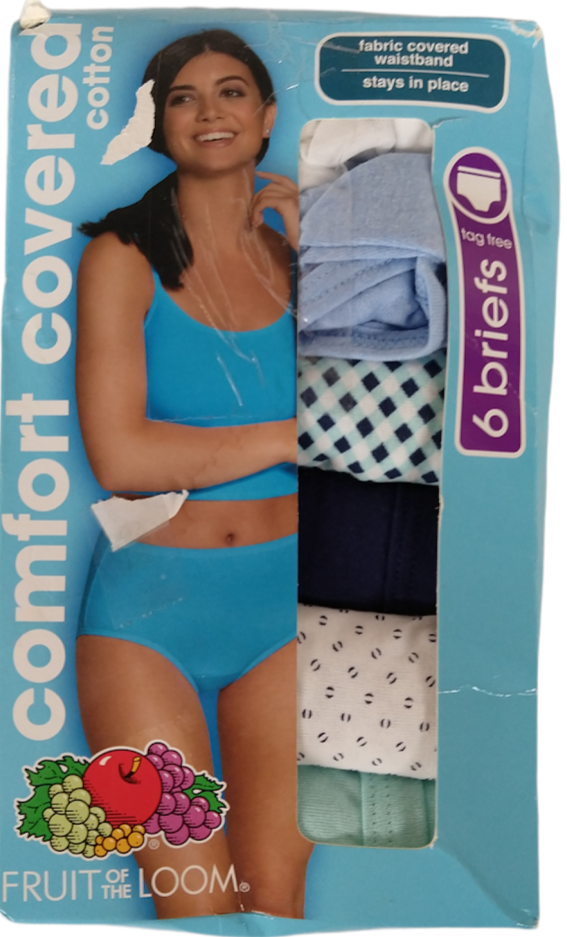 6 calzones Corte brief para dama Talla 2x Marca Fruit Of The Loom - Imagen 2