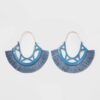 Pendientes colgantes con flecos en color azul marca Sugarfix