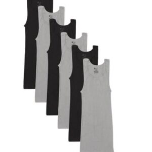 Alternative view of Paquete de 6 camisas de tirantes para caballero talla S/P marca Hanes