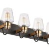 Lámpara de techo para baño (4 luces), diseño vintage