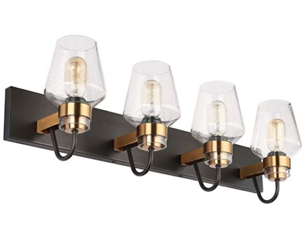 Lámpara de techo para baño (4 luces), diseño vintage