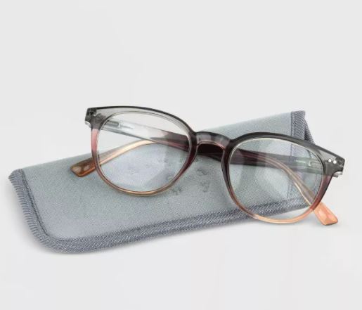 Lentes con filtro de luz azul redondas de cristal para mujer - A New Day ™ Gris / Rosa - Imagen 2