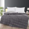 Manta para cama con peso. Color gris. Marca Saiwer.