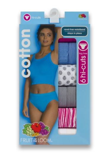 Paquete de 6 panties para dama talla 8/XL marca Fruit of the Loom - Imagen 2