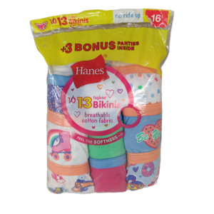 Alternative view of Paquete de 12 Calzones niña Talla 16 - Marca Hanes