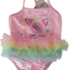 Traje de baño de una pieza con tutú de unicornio para bebé talla 3-6M marca Wonder Nation