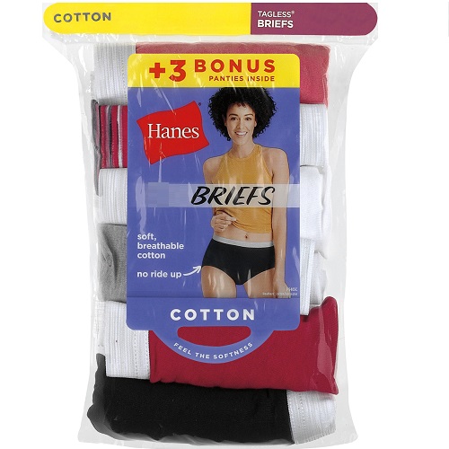 Paquete de 8 panties para dama tipo brief talla 7 marca Hanes - Imagen 3
