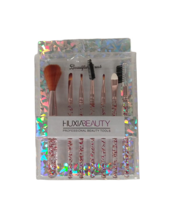 Set de 7 brochas para maquillaje profesional. Marca Huxia Beauty