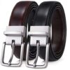 Cinturon De Cuero Italiano Reversible Talla 24 - Marca Kirkland