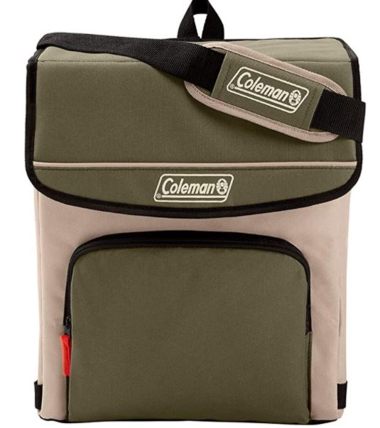 Enfriador plegable con capacidad de 54 latas. Color Verde. Marca Coleman