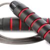 Cuerda para saltar ajustable. Color rojo. Marca Redify