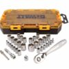 Juego de dados y ratchet 34 piezas Marca DeWALT