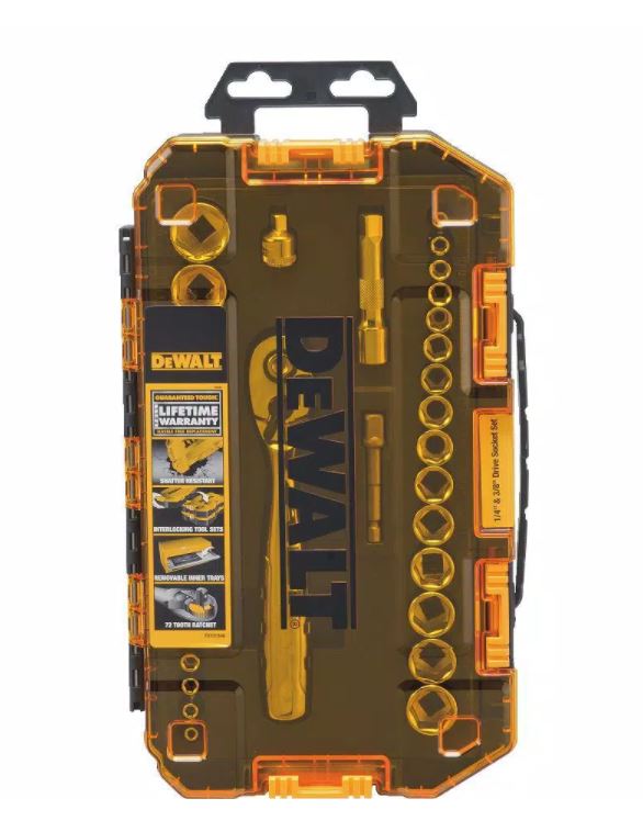 Juego de dados y ratchet 34 piezas Marca DeWALT - Imagen 3