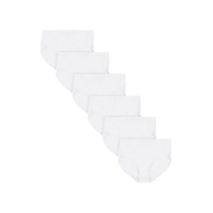 Paquete de 6 calzones blancos de corte brief, talla 13 - Marca JMS