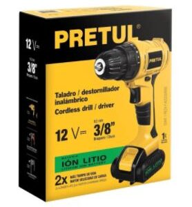 Taladro Destornillador Inalámbrico de 12v Marca Pretul