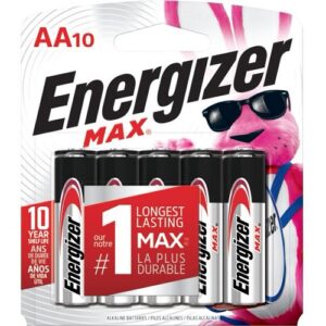 Paquete de 10 pilas tamaño AA marca Energizer