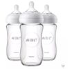 Paquete de 3 biberones de vidrio marca Philips Avent