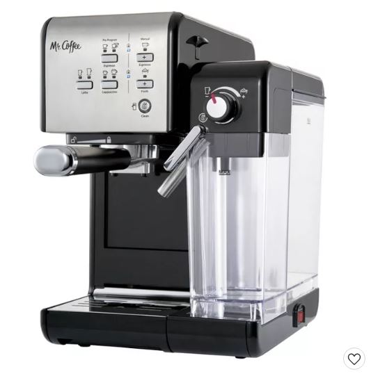 Cafetera de café expreso y capuchino marca Mr. Coffe