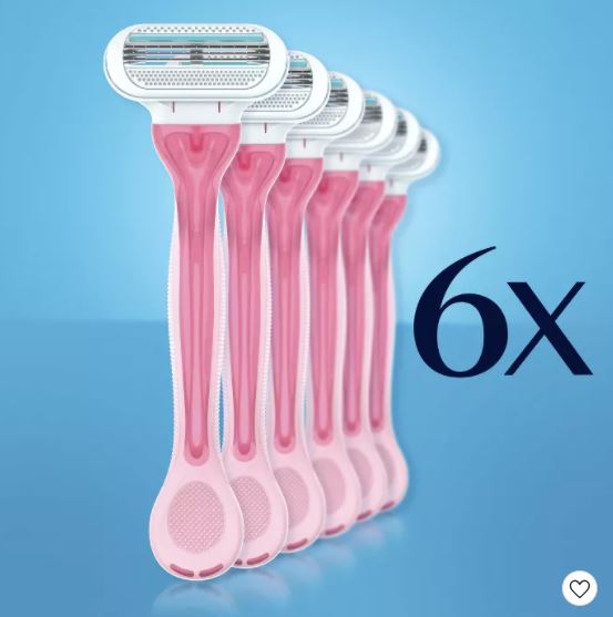 Paquete de 6 rastrillos desechables para dama marca Venus Sensitive - Imagen 2