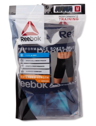 Paquete de 3 boxers para entrenamiento Talla XL. Marca Reebok. - Imagen 2