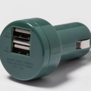 Alternative view of Cargador de celular para auto color verde. Marca Heyday