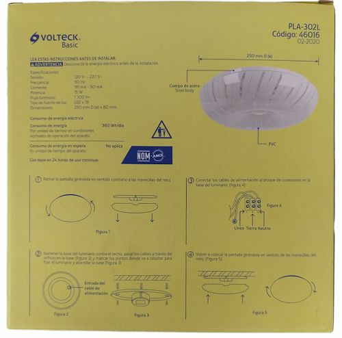 Foco LED para techo con diseño de platillo de 15w marca Volteck Basic - Imagen 3