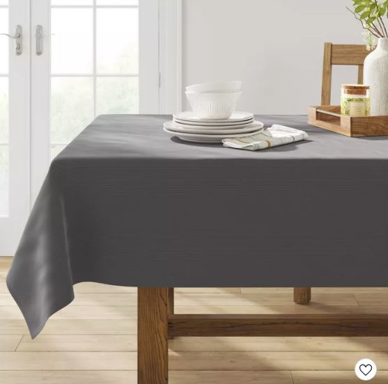 Mantel Ovalado Gris Brillante - Impermeable, Lavable A Máquina, 135 X 180 Cm, Ideal Interior Y Exterior