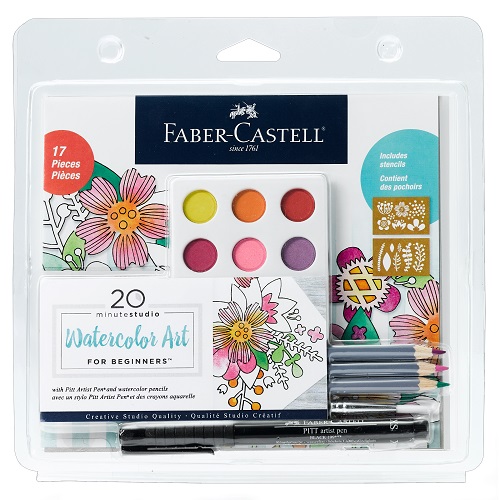 Set de arte de acuarela de 17 piezas marca Faber-Castell