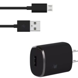 Alternative view of Cargador USB-A con cable Micro USB a USB-A de 6 pies. Marca Just Wireless