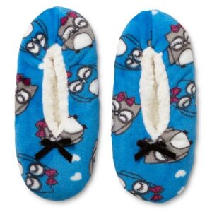 Par de pantuflas para dama Talla S de búhos. Marca True Urban
