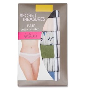 5 panties para dama tipo bikini talla XXL/9 marca Secret Treasures