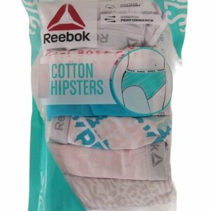 Paquete de 6 calzones corte hipster para niña Talla M. Marca Reebok