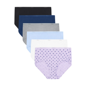 6 panties para dama tipo briefs talla 6 marca Hanes