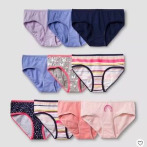 Paquete de 10 calzones para niña talla 4 marca Cat & Jack