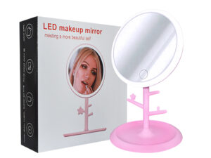 Espejo con luz LED para maquillaje