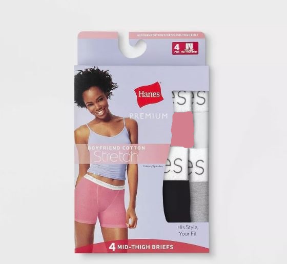 Paquete de 4 boxer para dama talla 9/2XL marca Hanes - Imagen 3
