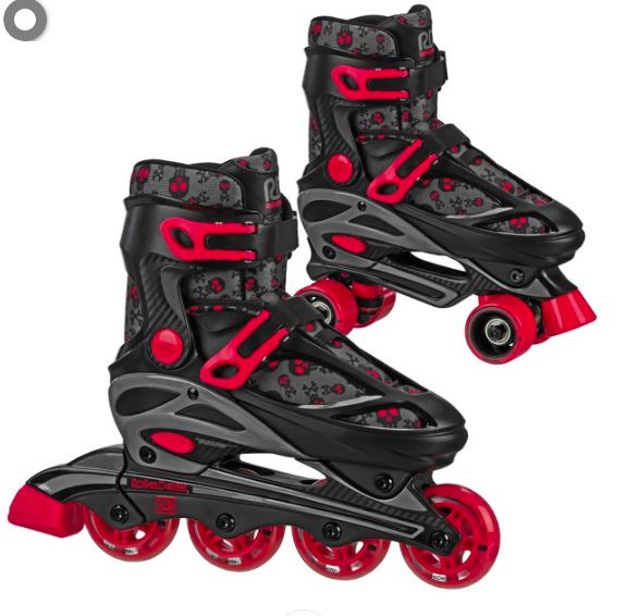 Patines de linea convertibles a cuádruple talla 12-2 para niños