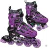 Patines para niña de linea transformables a cuádruples marca Roller Derby