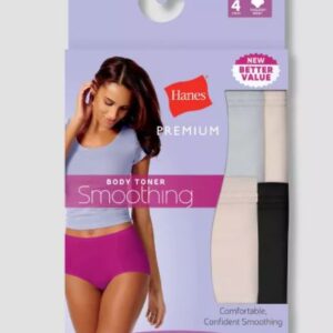 Alternative view of Paquete de 4 calzones corte brief para dama Talla 9/2XL. Marca Hanes Premium